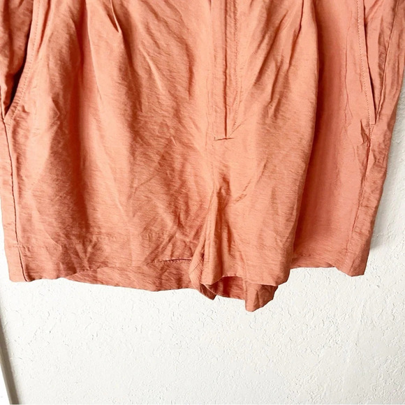 Banana Republic Shorts Women's 16 Terracotta Orange Pleated Summer Boho - Picture 5 of 10